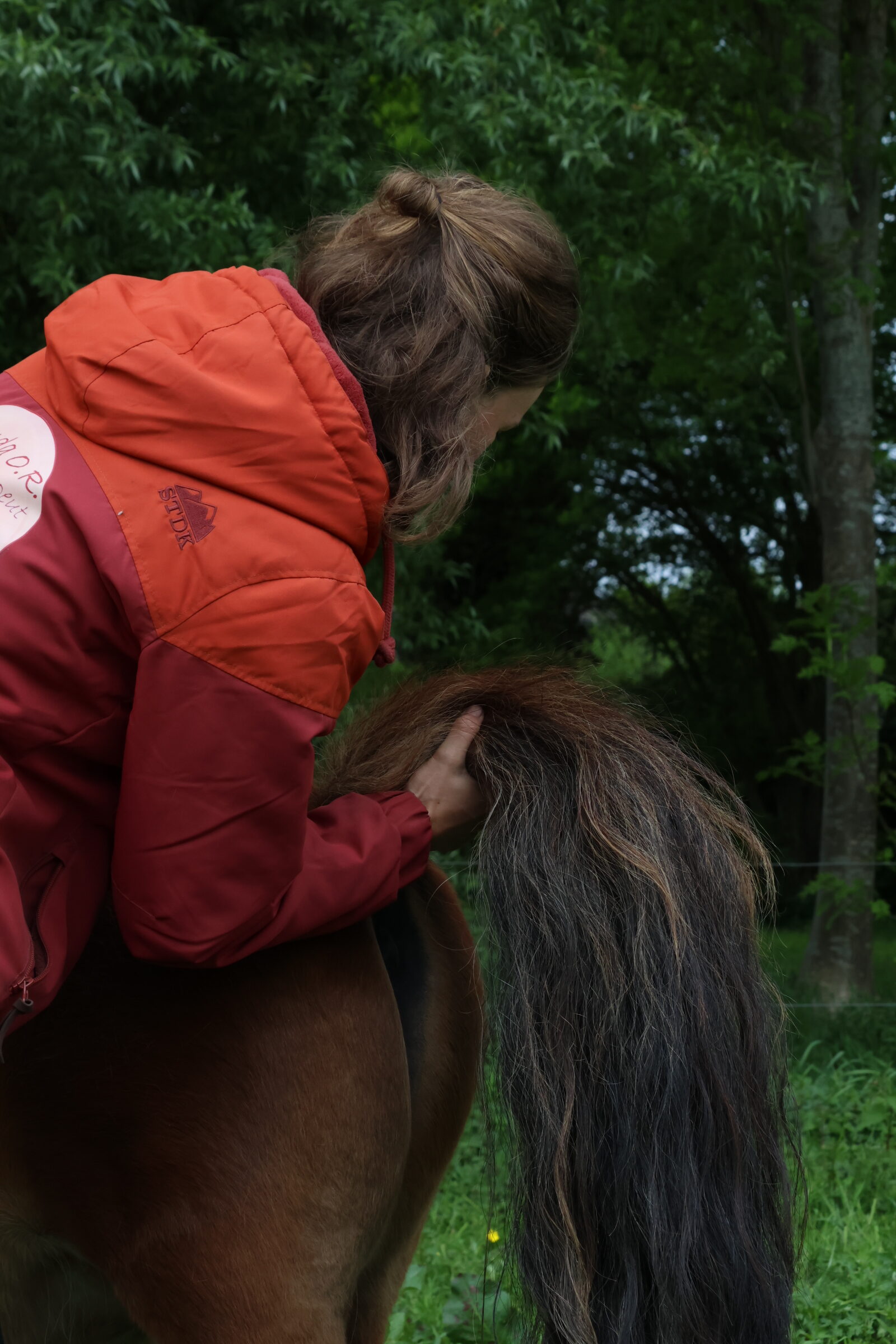 brenda test met de staart de beweging van het stuitje